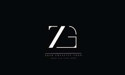 ZG, GZ, Z, G Letter Logo Design with Creative Modern Trendy Typography
