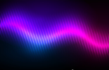 Color music equalizer - Sound waves abstract - purple background for different joyful events