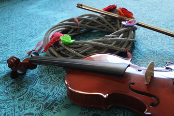 violin romantic musical instrument also called fiddle and viola