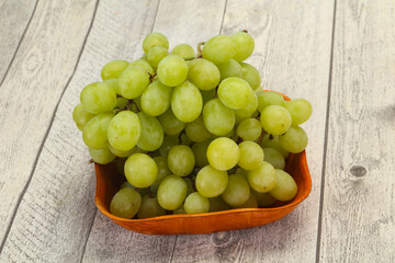Sweet ripe Green grape branch