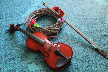 violin romantic musical instrument also called fiddle and viola