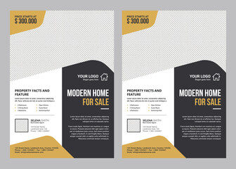 Vector illustration, a real estate flyer template can be used for all your needs, suitable for all property-related businesses
