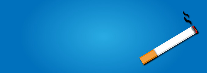 Cigarette icon Flat design style. Cigarette simple silhouette. 