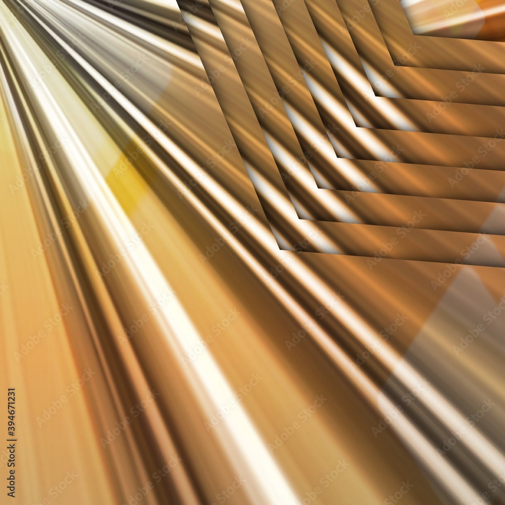Poster copper and silver shiny metallic overlapping shapes patterns and designs