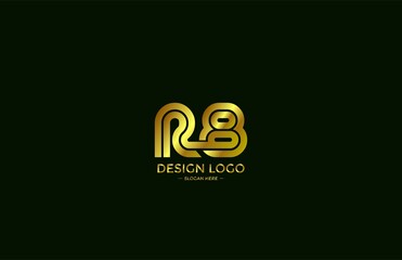 Obraz premium Logo Typography Initial Letter R8 Linear Monogram Font Vector