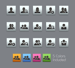 Avatar Icons // Satinbox Series - The vector file includes 5 color versions for each icon in different layers.