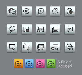 Bubble Icons // Satinbox Series - The vector file includes 5 color versions for each icon in different layers.