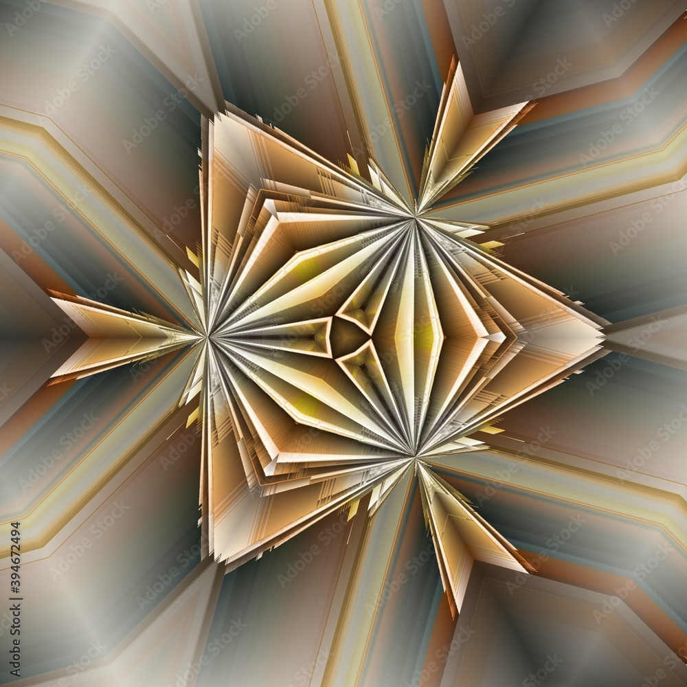 Poster copper and silver shiny metallic overlapping shapes patterns and designs