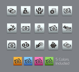 Money Icons // Satinbox Series - The vector file includes 5 color versions for each icon in different layers.