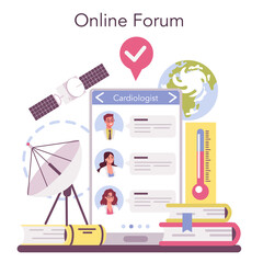 Meteorologist online service or platform. Weather forecaster