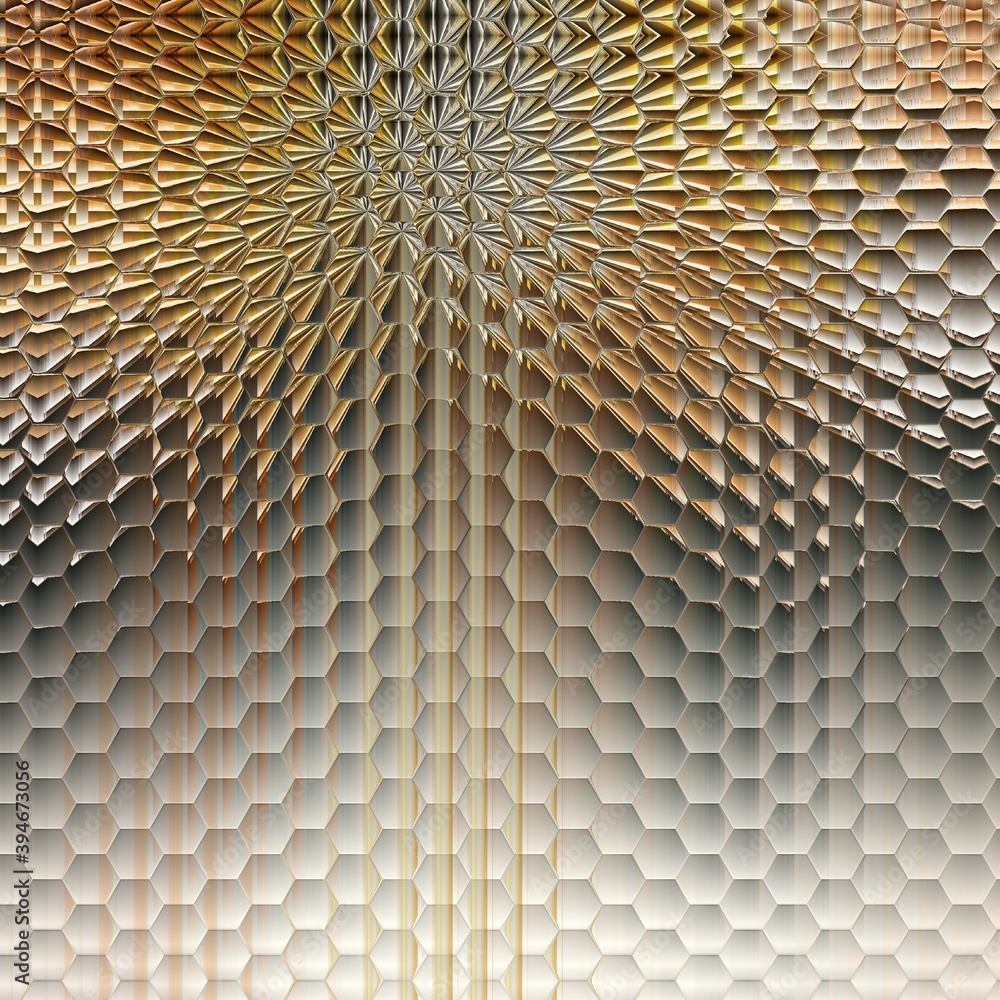 Poster copper and silver shiny metallic overlapping shapes patterns and designs
