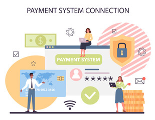 Website payment system testing set. Pay to NFC by card