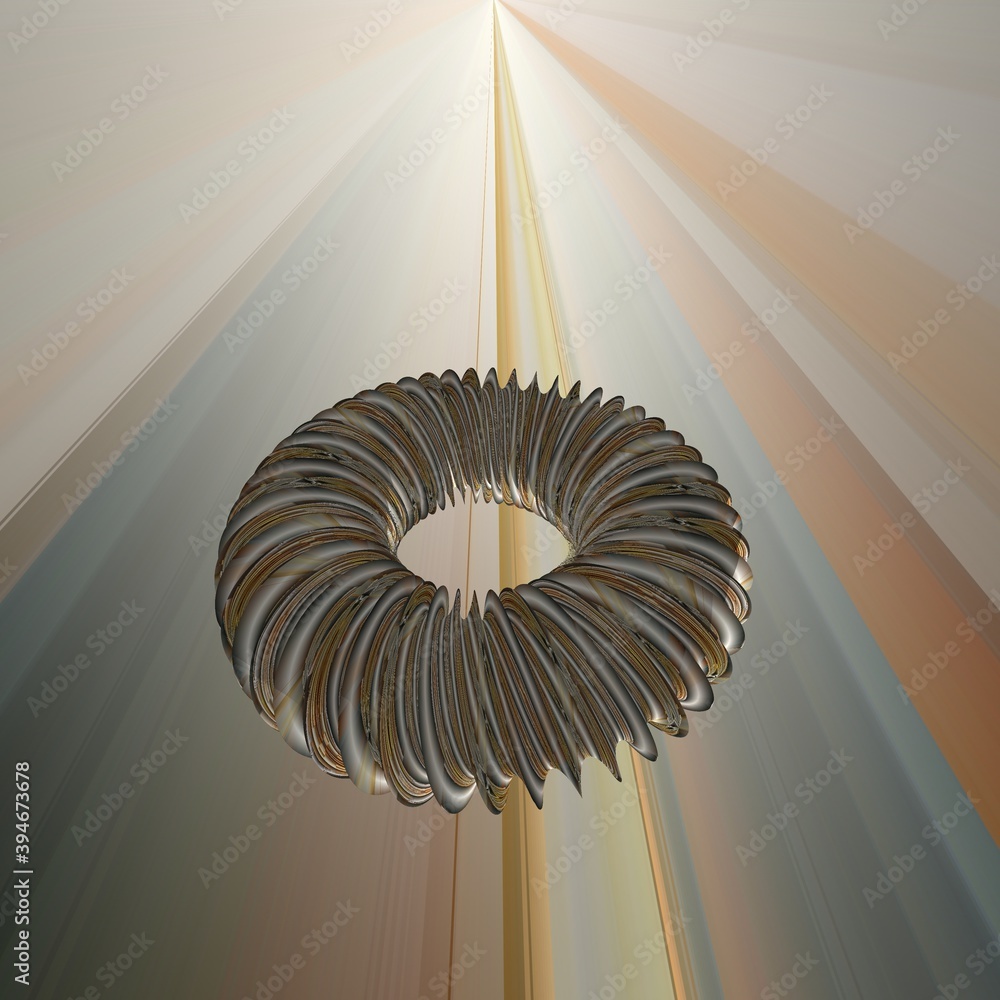 Poster copper and silver shiny metallic overlapping shapes patterns and designs