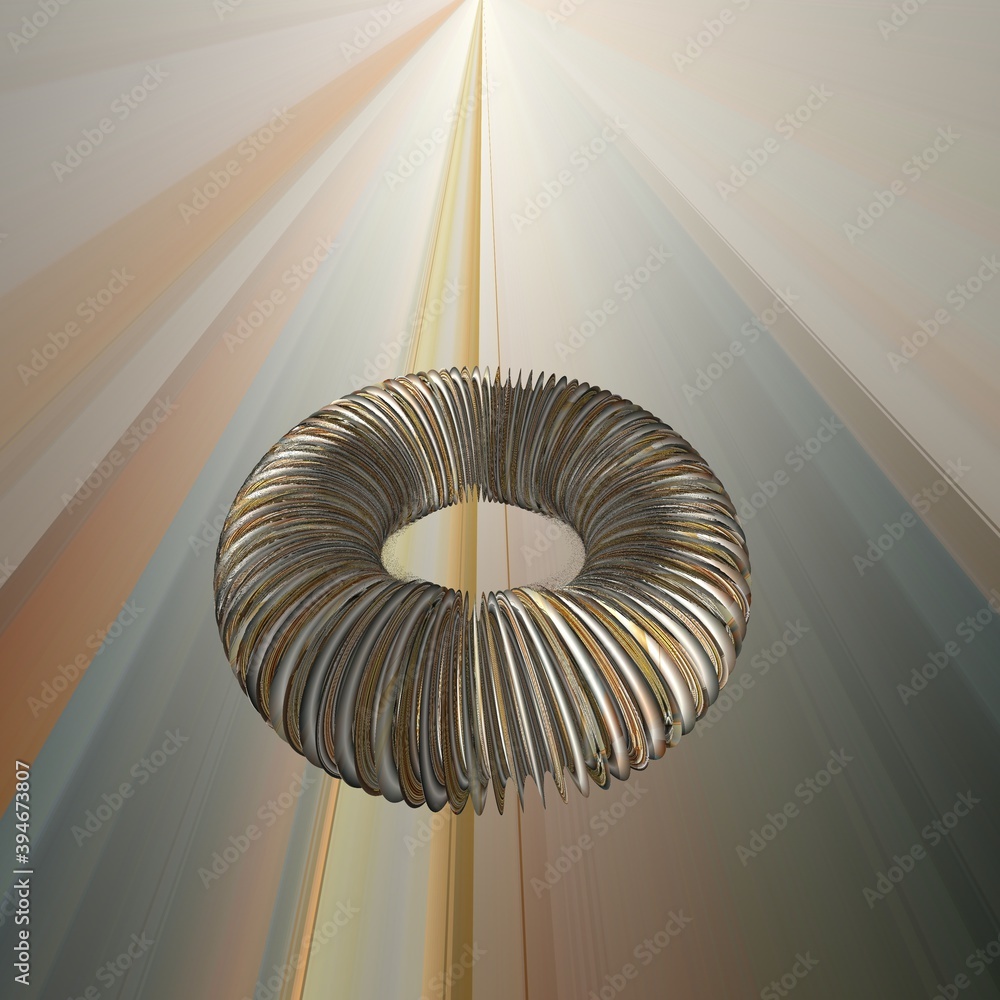 Poster copper and silver shiny metallic overlapping shapes patterns and designs