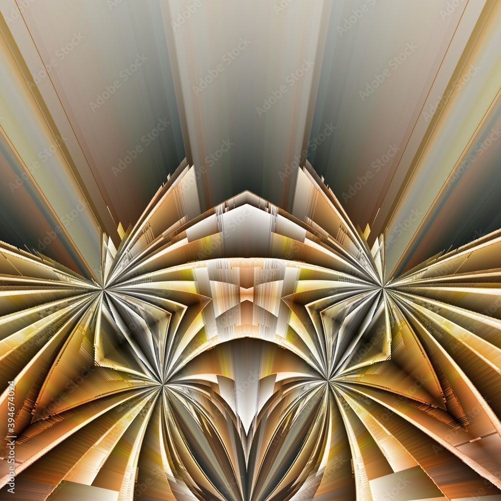 Poster copper and silver shiny metallic overlapping shapes patterns and designs