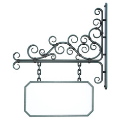 Insegna sagomata metallo verde