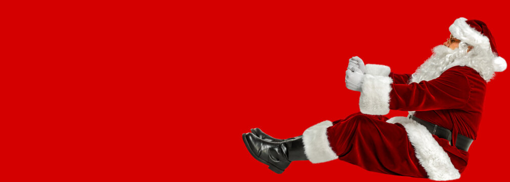 Santa Claus On A Solid Background