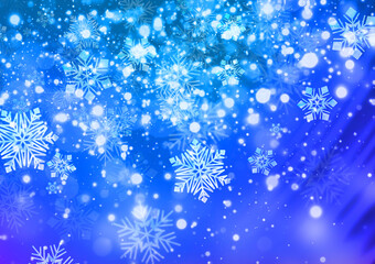 abstract christmas background with snowflakes