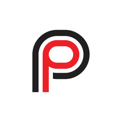 Fototapeta na wymiar P letter logo design vector