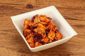 Roasted Chicken breast with bean