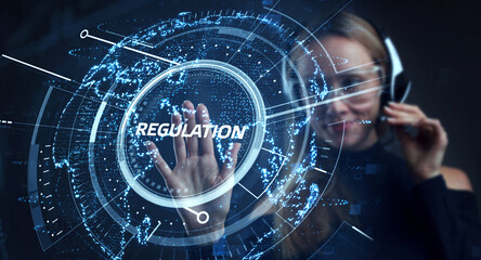 Business, Technology, Internet and network concept. Regulation Compliance Rules Law Standard.