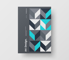 Abstract corporate identity report cover. Geometric vector business presentation design layout. Amazing company illustration brochure template.