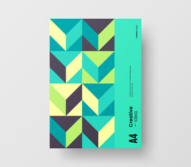 Abstract corporate identity report cover. Geometric vector business presentation design layout. Amazing company illustration brochure template.