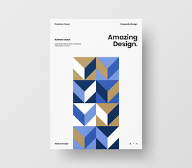 Abstract corporate identity report cover. Geometric vector business presentation design layout. Amazing company illustration brochure template.