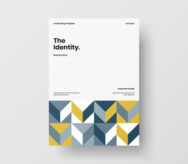 Abstract corporate identity report cover. Geometric vector business presentation design layout. Amazing company illustration brochure template.