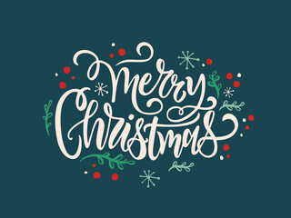 Christmas time vector text. Calligraphic Lettering design card template. Calligraphic handmade lettering.