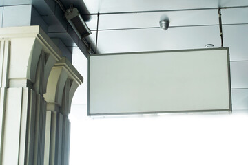 A billboard on a city street. Template for the designer