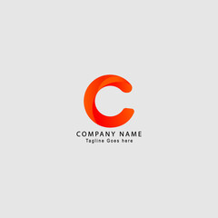 C modern logo. C alphabet logo. C vector logo