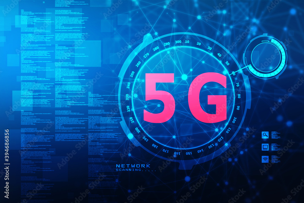 Poster 2d rendering 5g network 5g connection