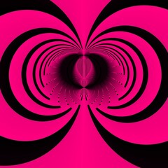  shades of bright neon pink and purple pink coloured abstract patterns shapes and geometric design on a black background