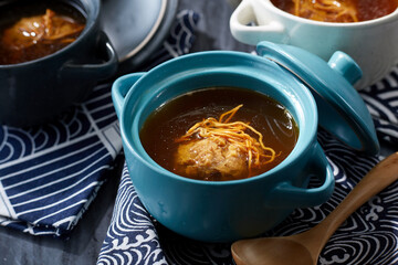 Delicious Chinese food, Cordyceps Flower Meatball Soup