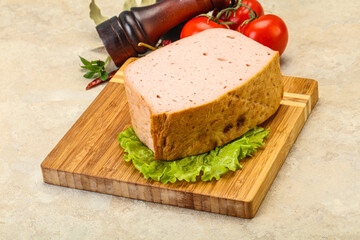 Homemade baked traditional meat loaf