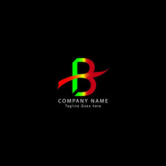 B Unique letter logo. Creative vector logo