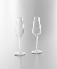 3d image of two champagne glasses

