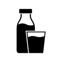 Milk icon, logo isolated on white background