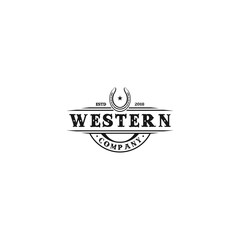 Vintage Retro Western Country Logo Design