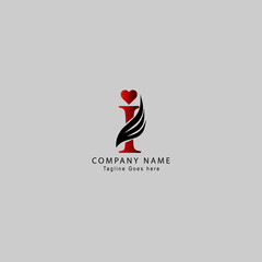 I alphabet letter logo. Creative icon logo