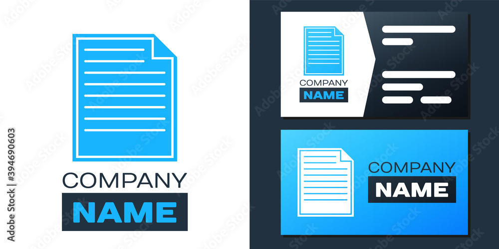 Poster logotype document icon isolated on white background. file icon. checklist icon. business concept. lo