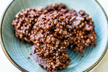 Healthy Organic Snacks Puffed Rice with Amaranth Chocolate.