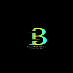 B vector letter logo. Modern unique logo