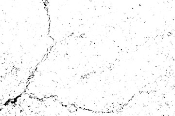 Grunge black and white crack texture background (Vector). Use for decoration, aging or old layer