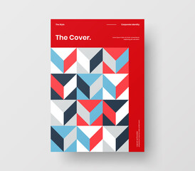 Abstract corporate identity report cover. Geometric vector business presentation design layout. Amazing company illustration brochure template.