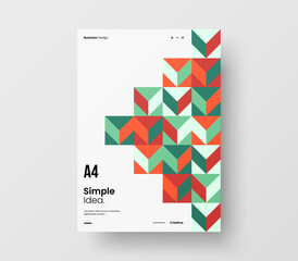 Abstract corporate identity report cover. Geometric vector business presentation design layout. Amazing company illustration brochure template.