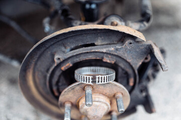 breakage of the anti-lock braking system ring abs.