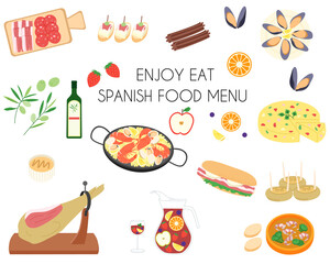 Spanish food menu icon