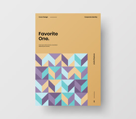 Abstract corporate identity report cover. Geometric vector business presentation design layout. Amazing company illustration brochure template.